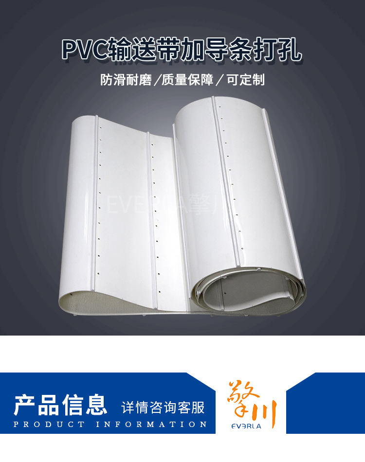 pvc輸送帶加導(dǎo)條打孔<a href='http://wxnic.cn/shusongdai/shipin/' target='_blank'><u>食品輸送帶</u></a>細(xì)節(jié)圖1