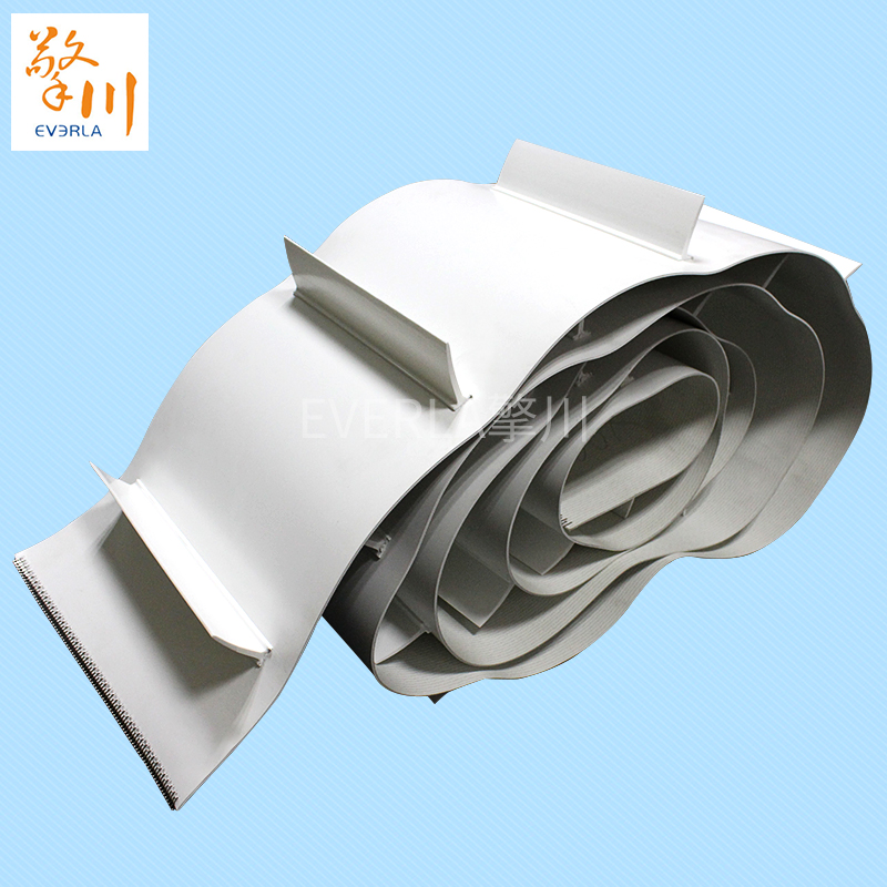 白色<a href='http://wxnic.cn/shusongdai/xiangjiao/' target='_blank'><u>擋板輸送帶</u></a> 鋼扣接口