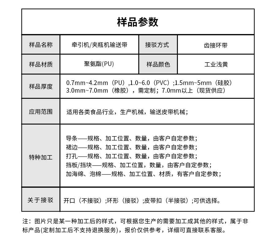 牽引機(jī)、夾瓶機(jī)輸送帶詳情05
